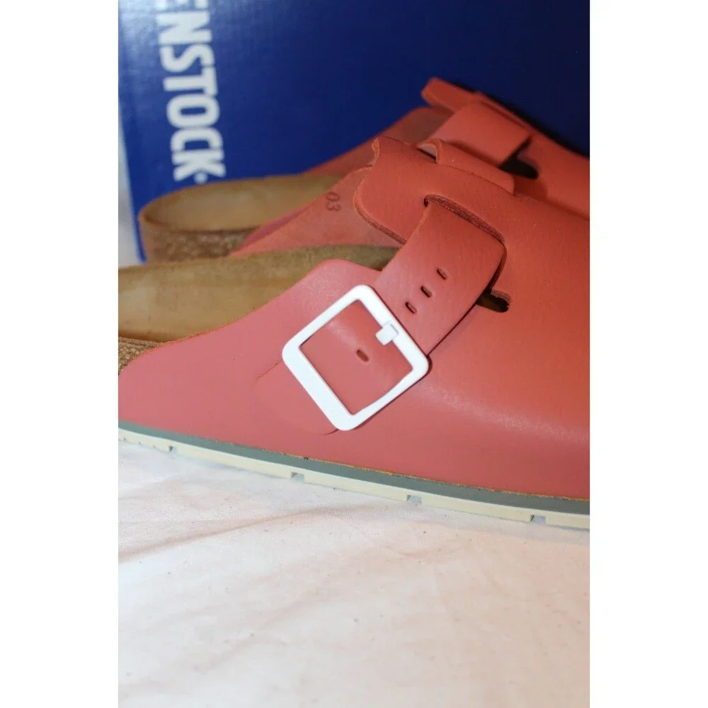 Birkenstock Men's Boston Pro Leather Clogs Mars Red NEW EU 47 Regular $160